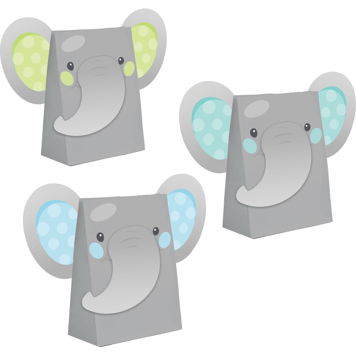Enchanting Elephant Boy Paper Treat Bags & Attachments 18cm x 11cm