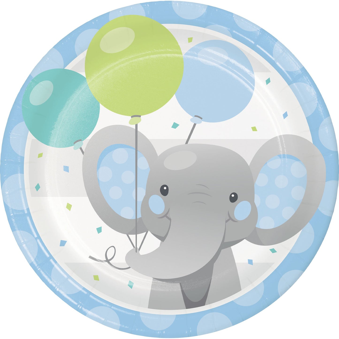 Enchanting Elephant Boy Lunch Plates Paper 18cm