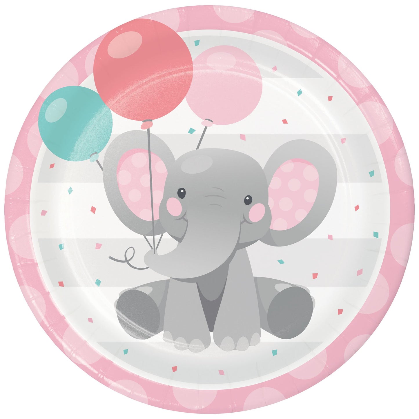 Enchanting Elephant Girl Dinner Plates Paper 22cm
