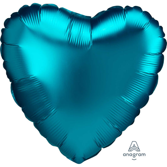 45cm Standard HX Satin Luxe Aqua Heart