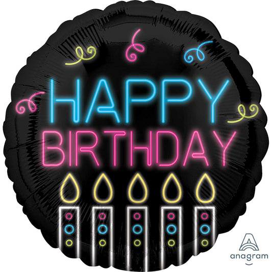 45cm Standard HX Neon Happy Birthday