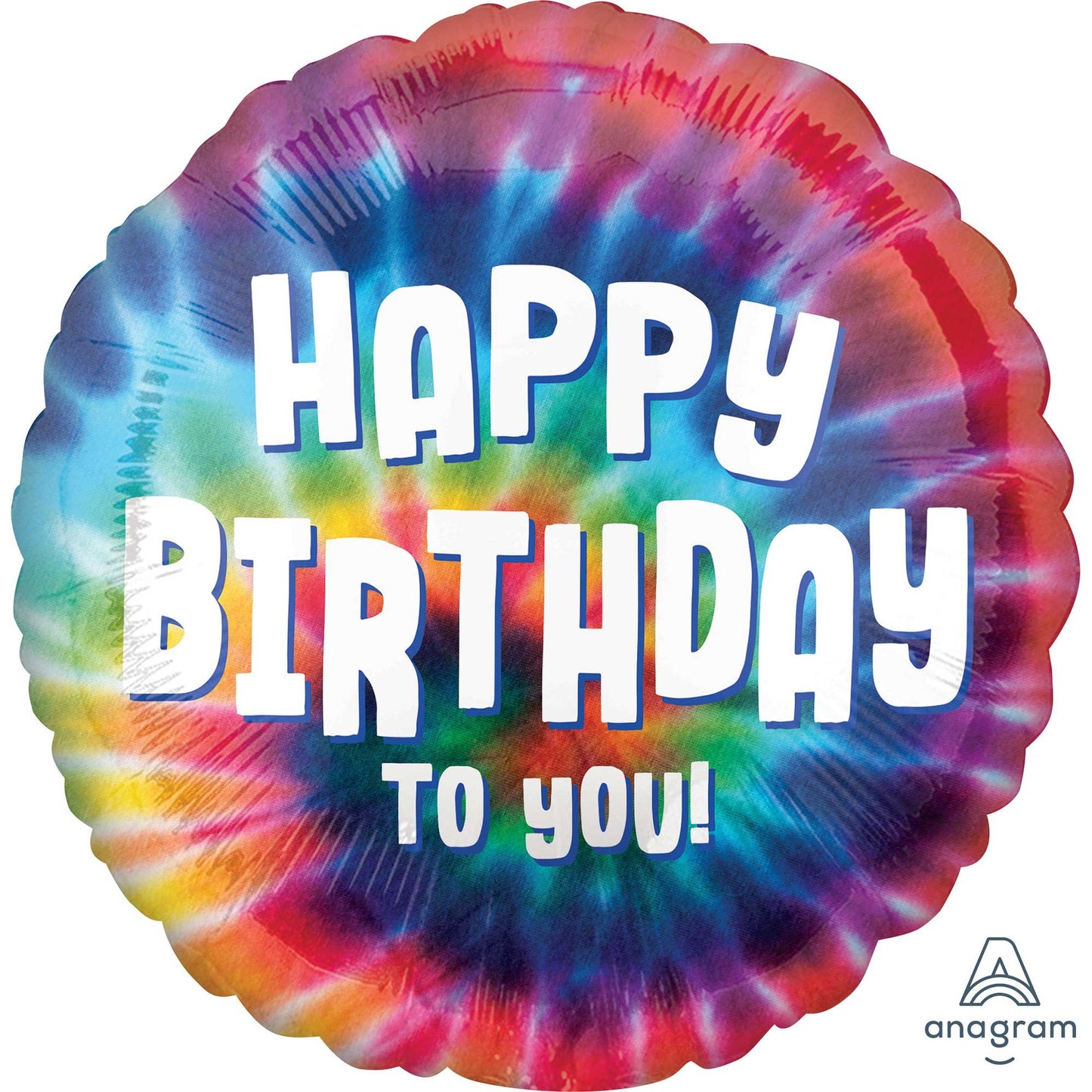 45cm Standard HX Tie Dye Happy Birthday To You