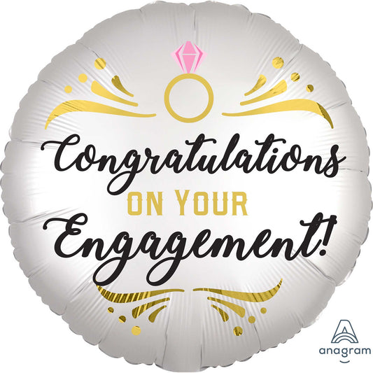 45cm Standard XL Satin Congratulations On Your Engagement