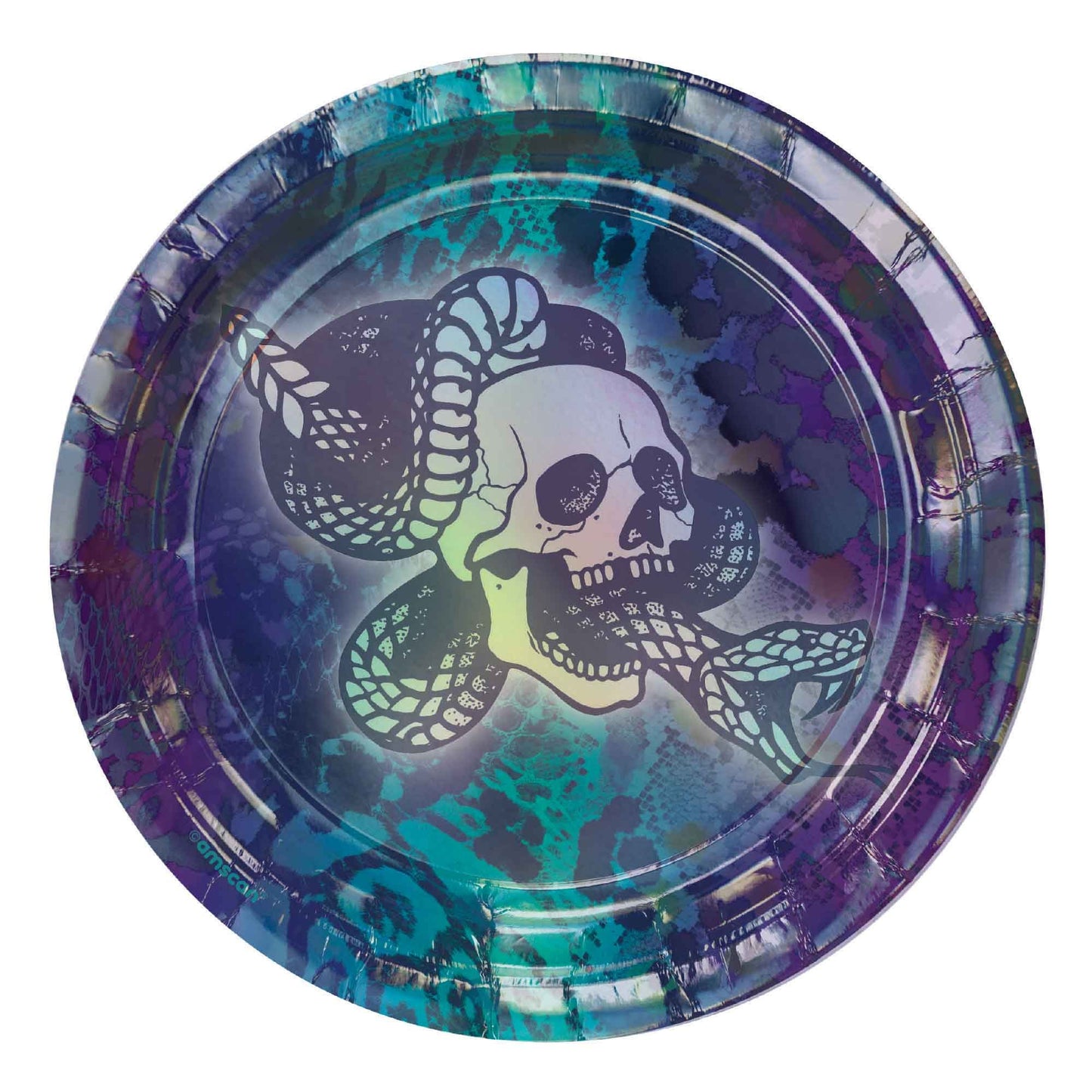 Midnight Mayhem 17cm Iridescent Round Paper Plates