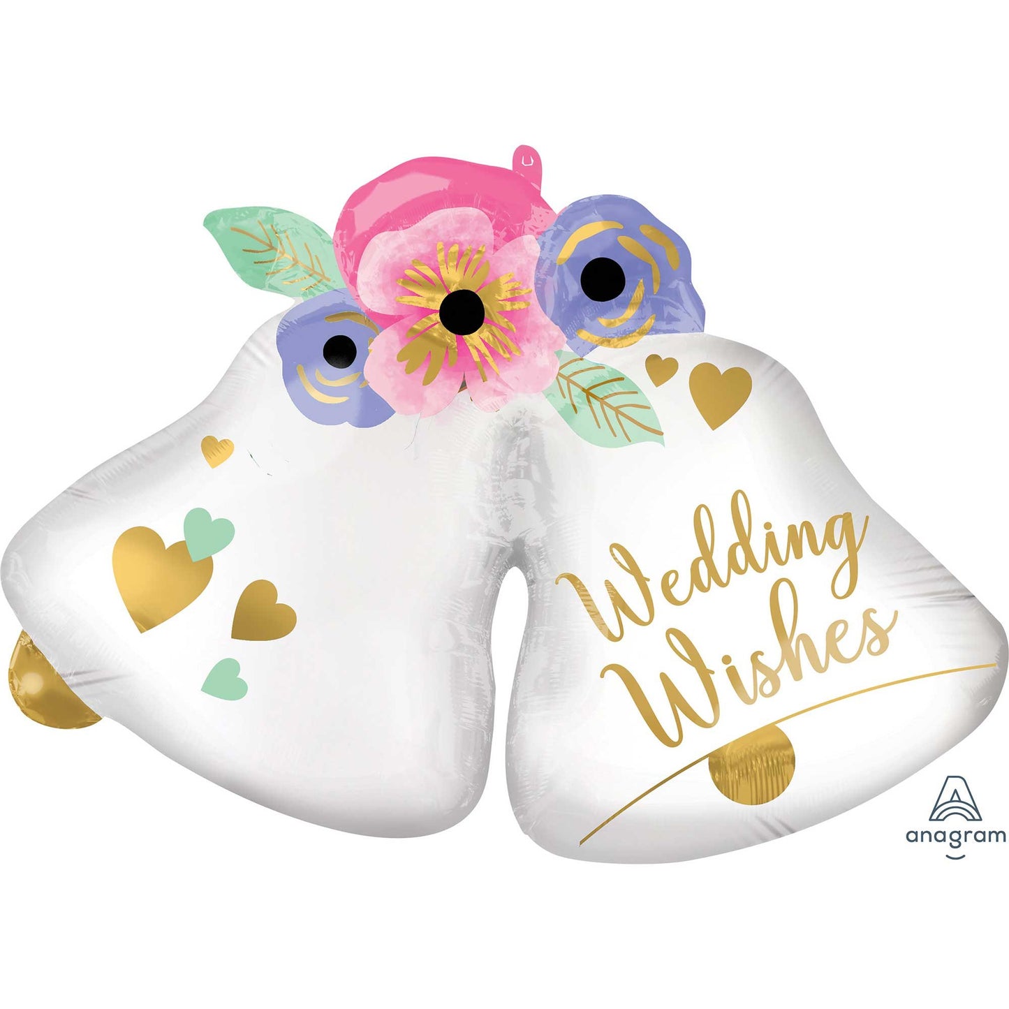 SuperShape XL Wedding Wishes Bells
