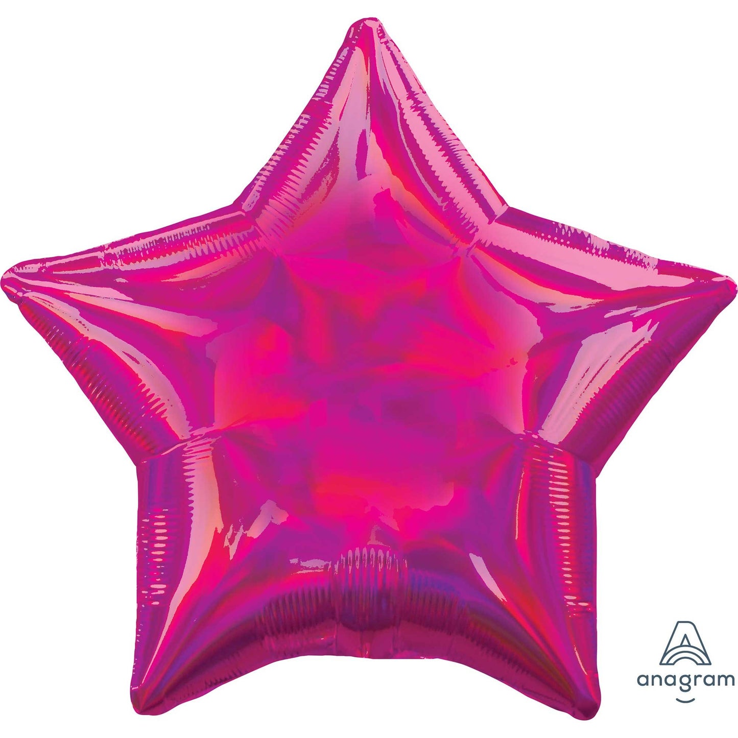 45cm Standard Holographic Iridescent Magenta Star