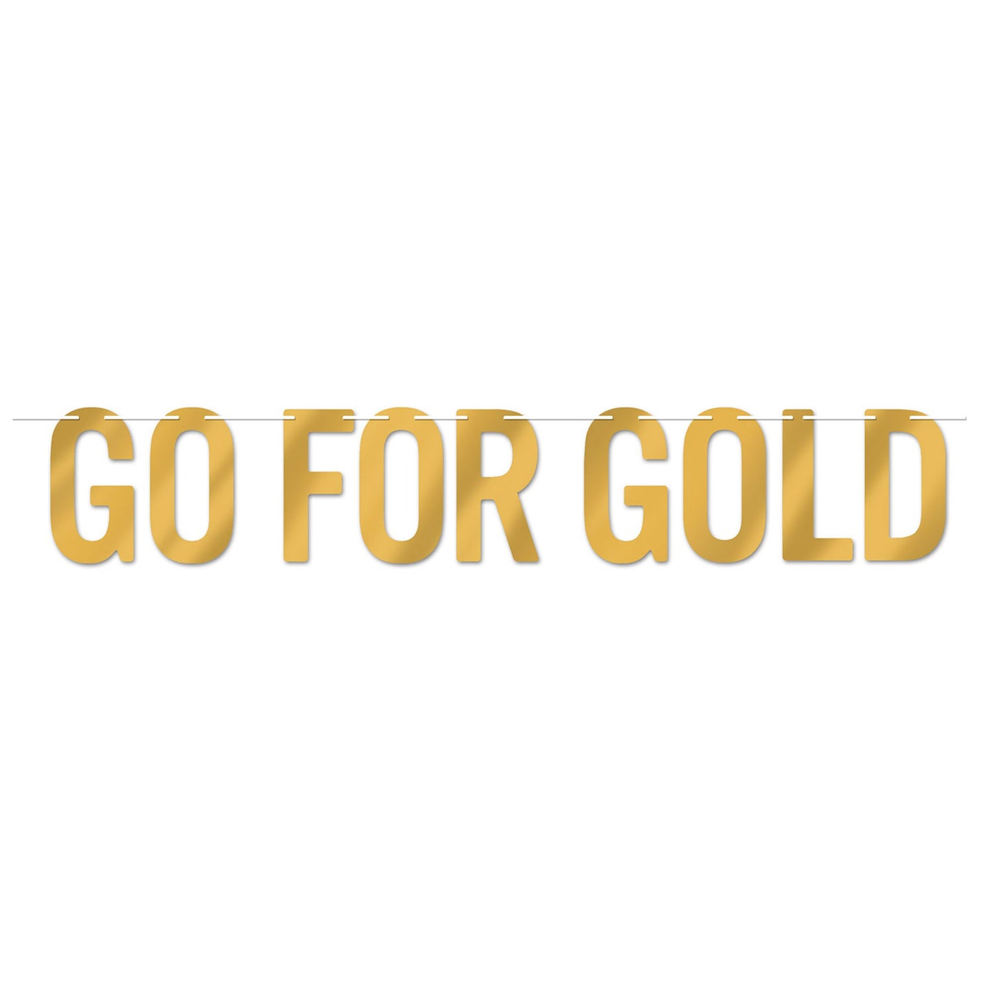 Go For Gold Foil Streamer Banner