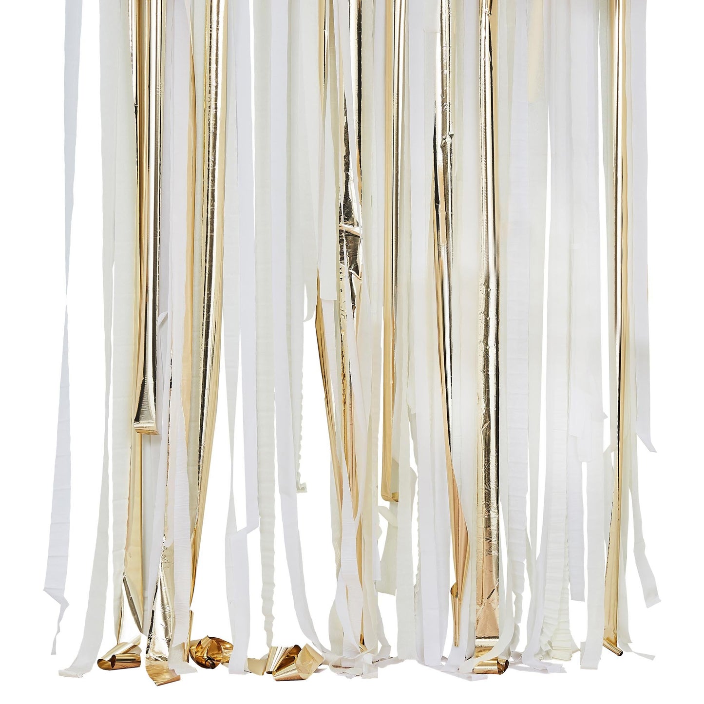 Mix It Up Gold Metallic Streamer Backdrop