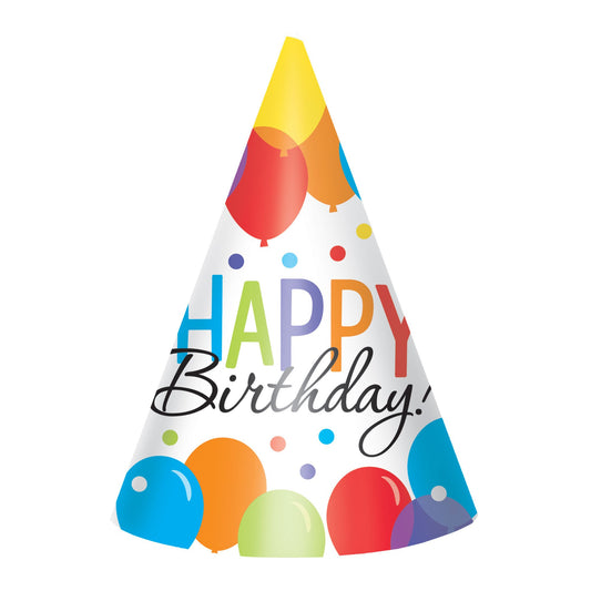 Balloon Bash Cardboard Cone Hats