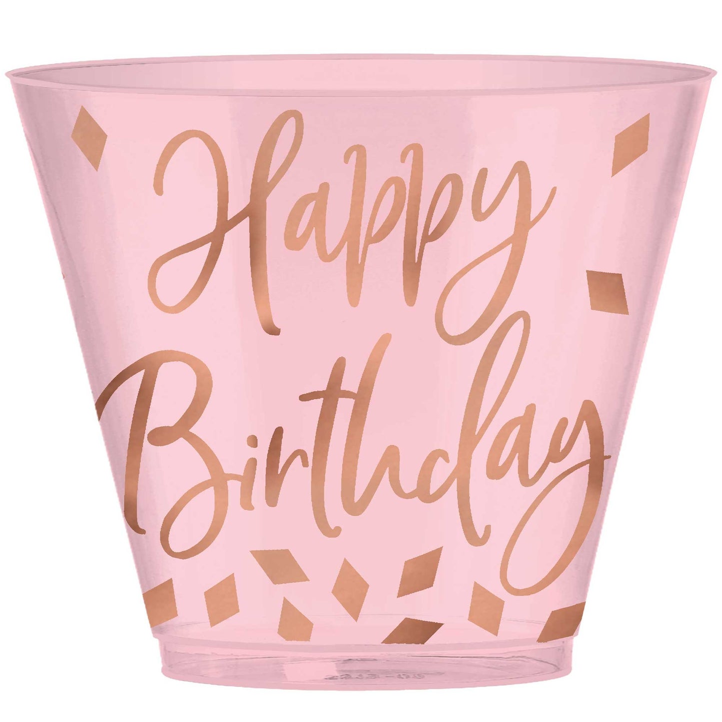 Blush Birthday Plastic Tumblers Hot-Stamped 266ml