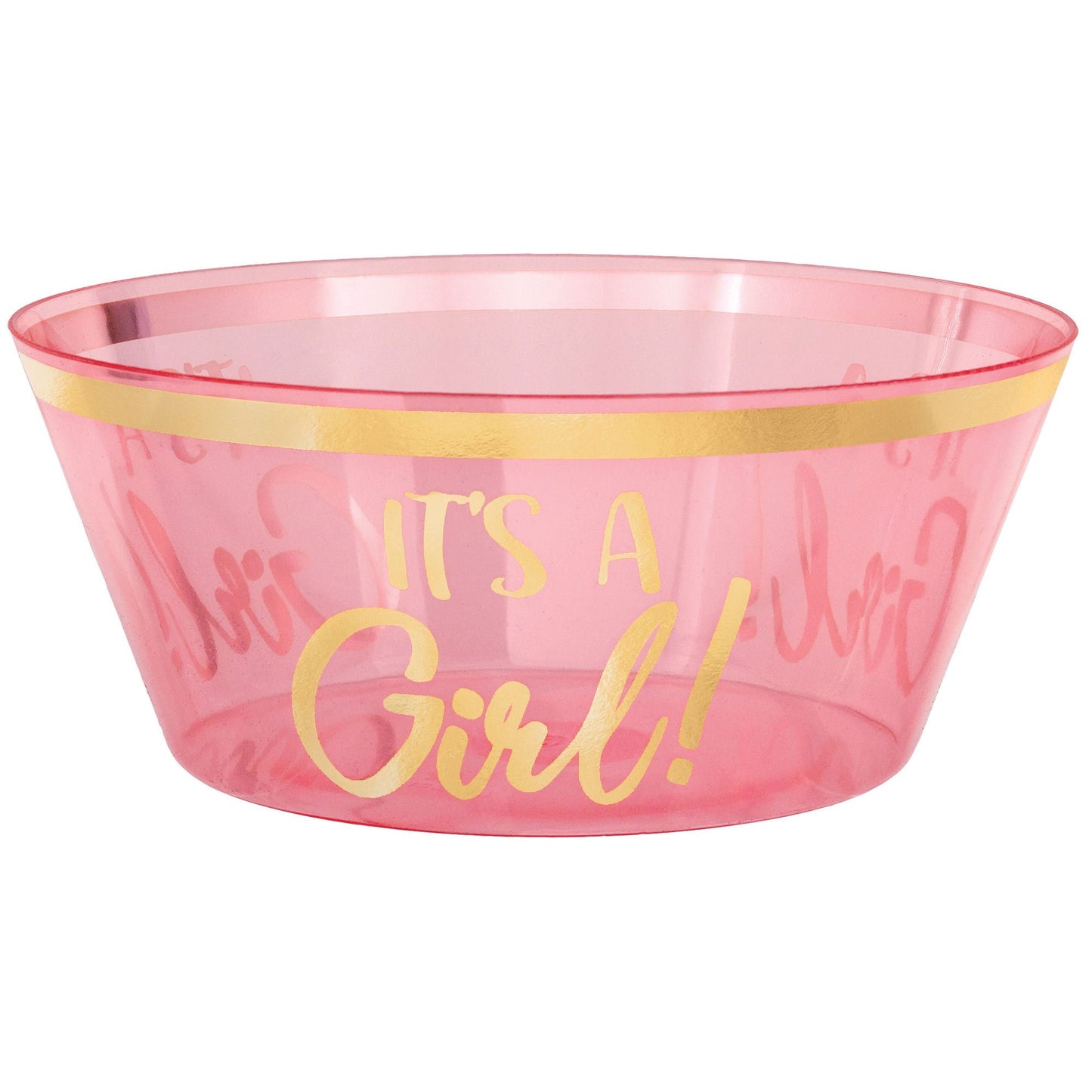 Oh Baby Girl Serving Bowl Plastic Hot-Stamped