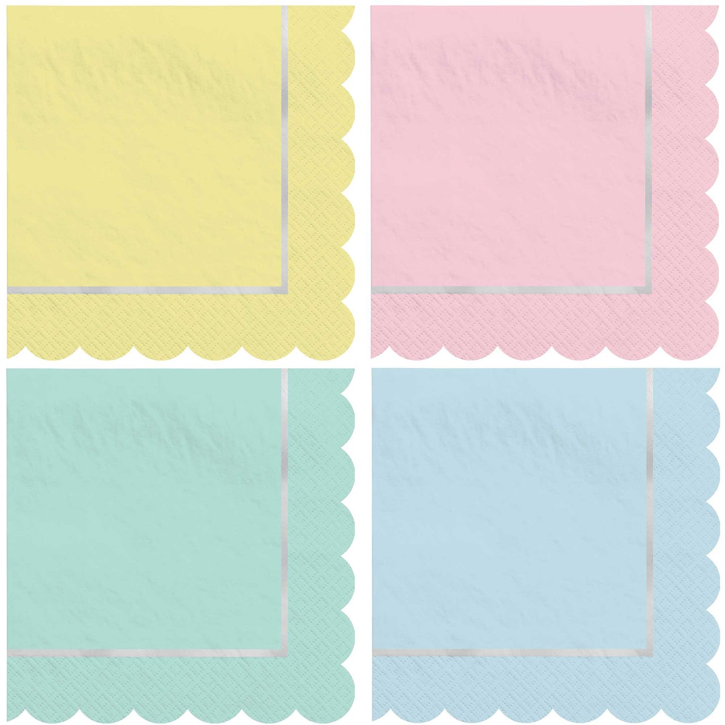 Pretty Pastels Lunch Napkins Hot-Stamped