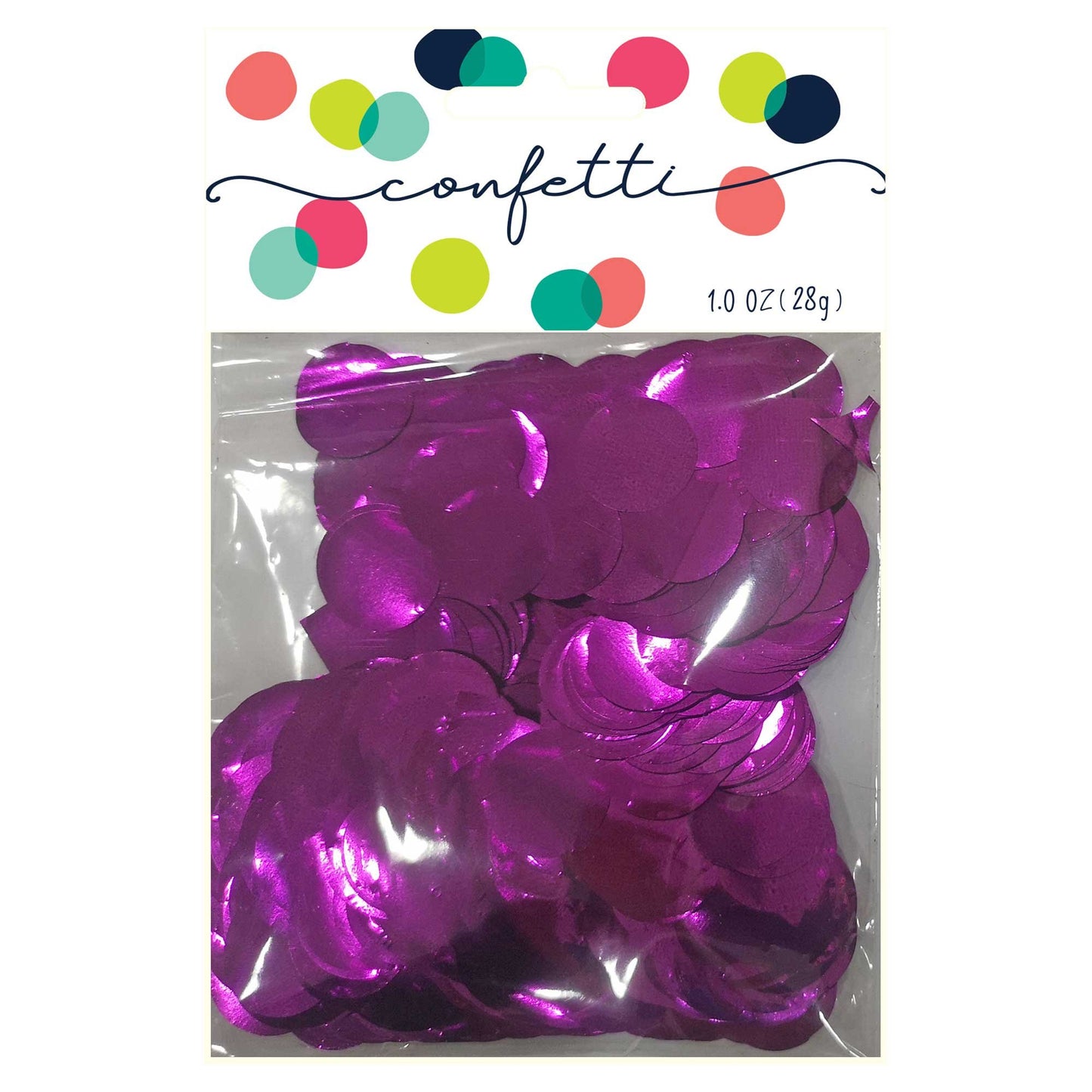 Confetti Circles Metallic Hot Pink 2cm Foil 28g