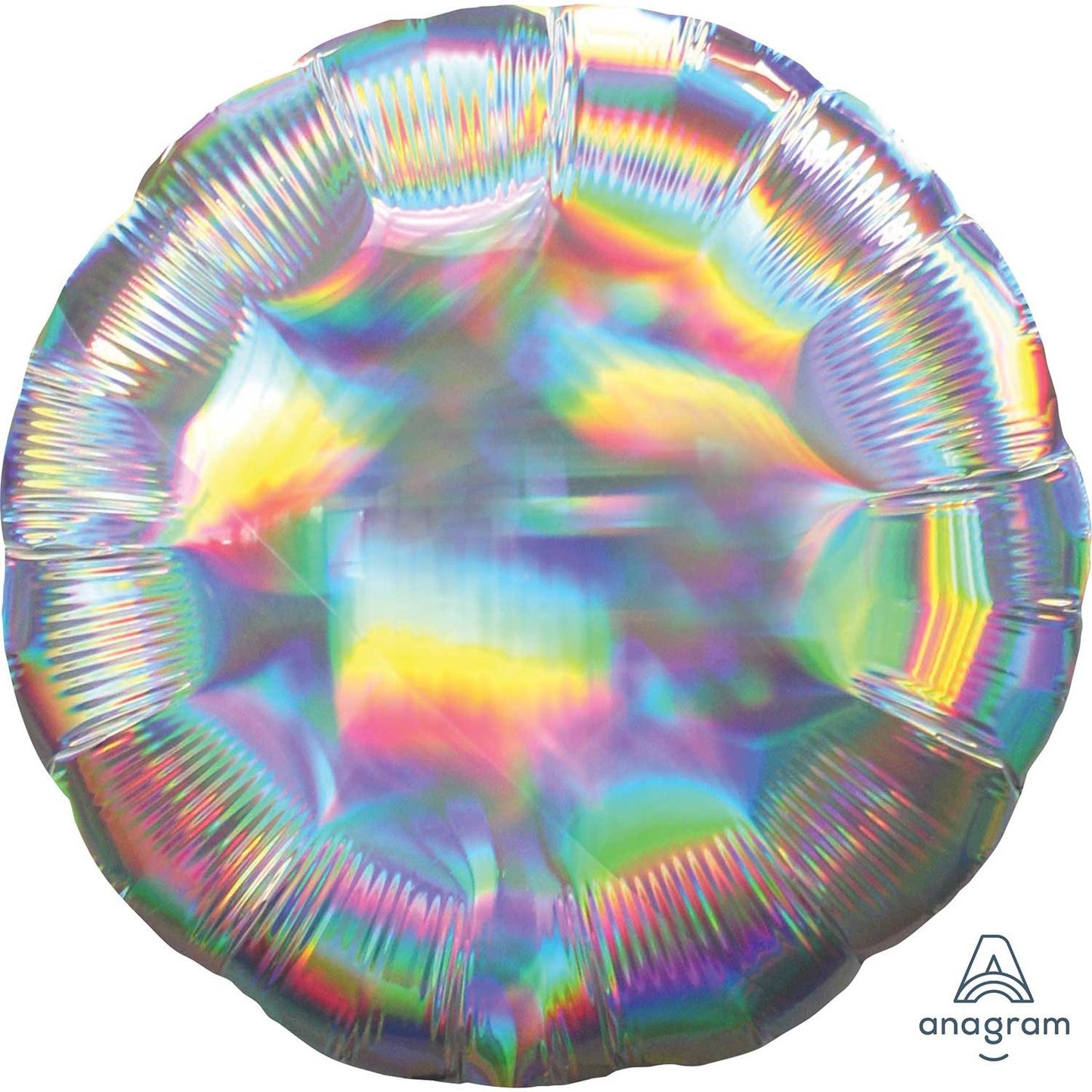 45cm Standard Holographic Iridescent Silver Circle
