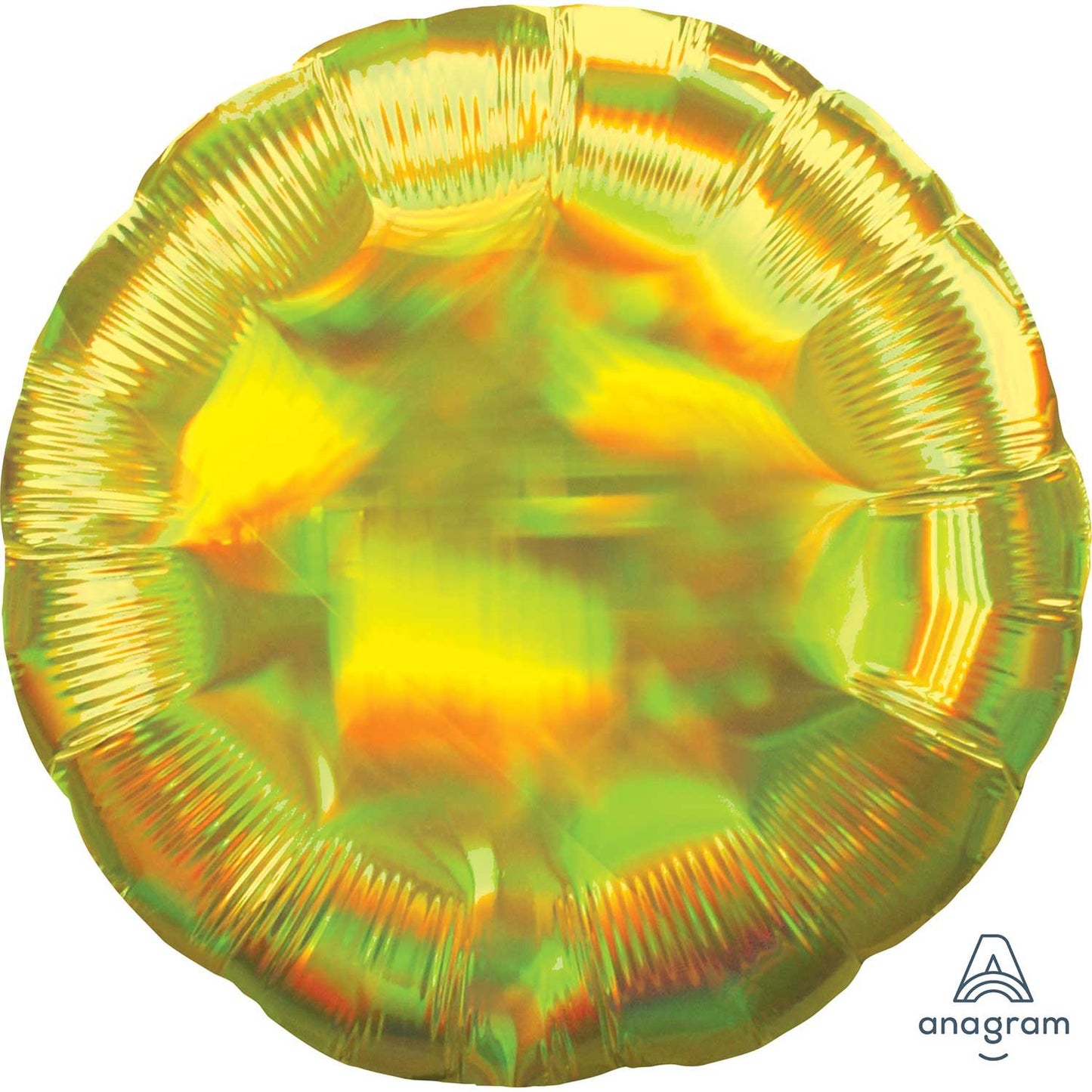 45cm Standard Holographic Iridescent Yellow Circle