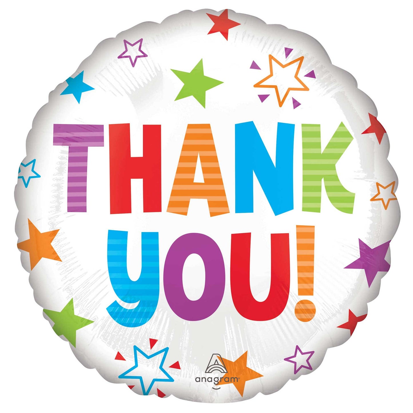 45cm Standard HX Thank You Colourful Stars