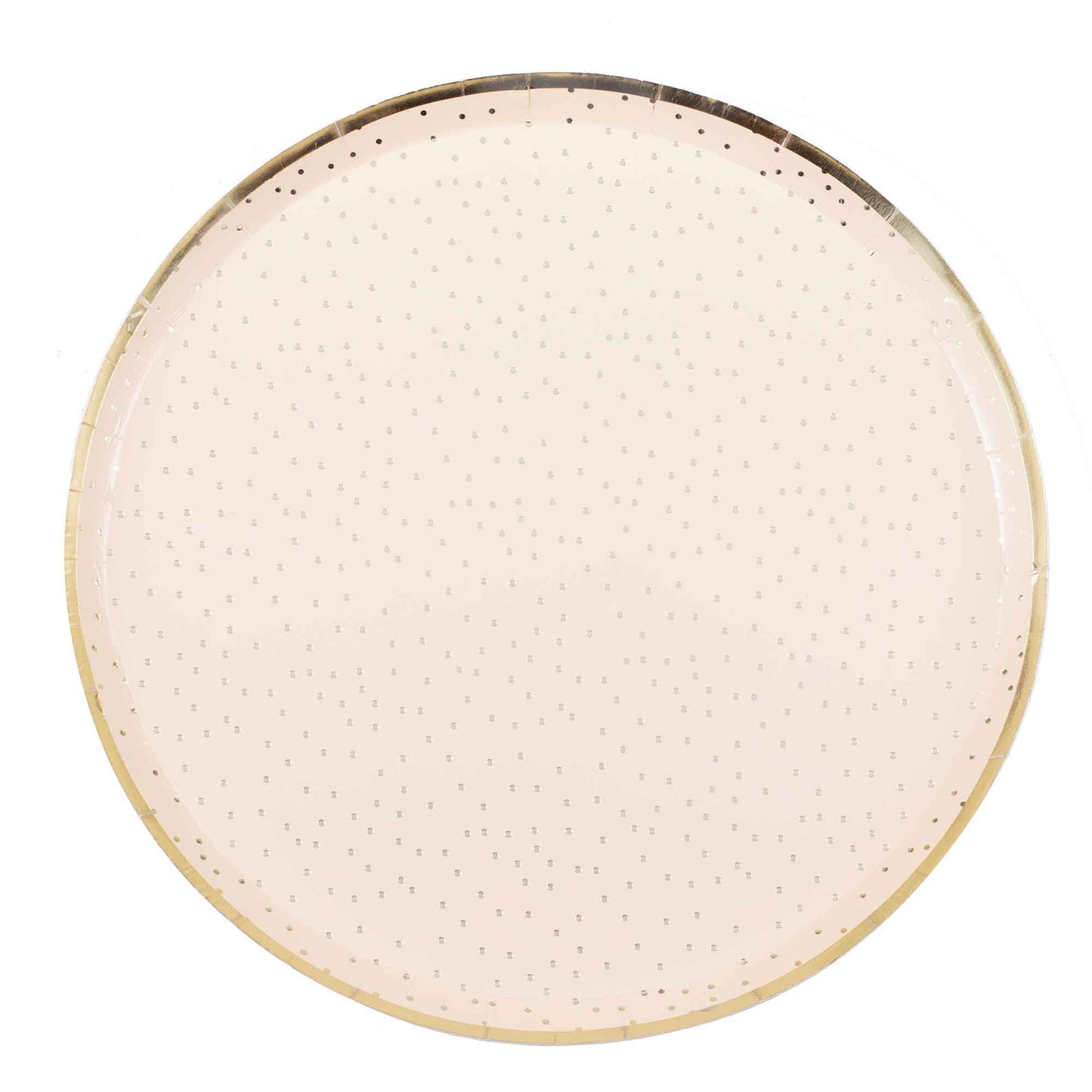 Mix It Up Plates Peach 24cm Dotty Gold Foiled