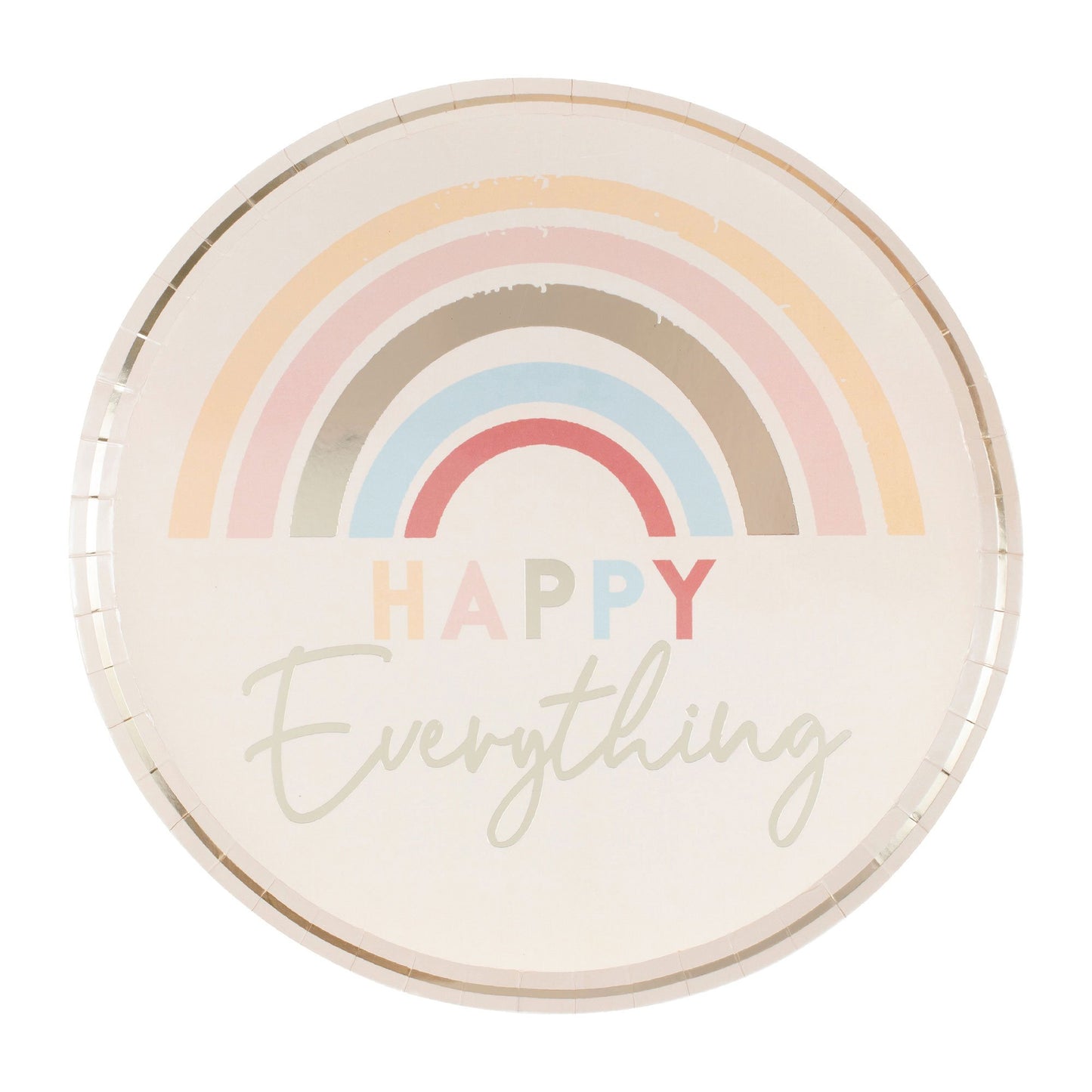 Happy Everything Plates 25cm Gold Foiled