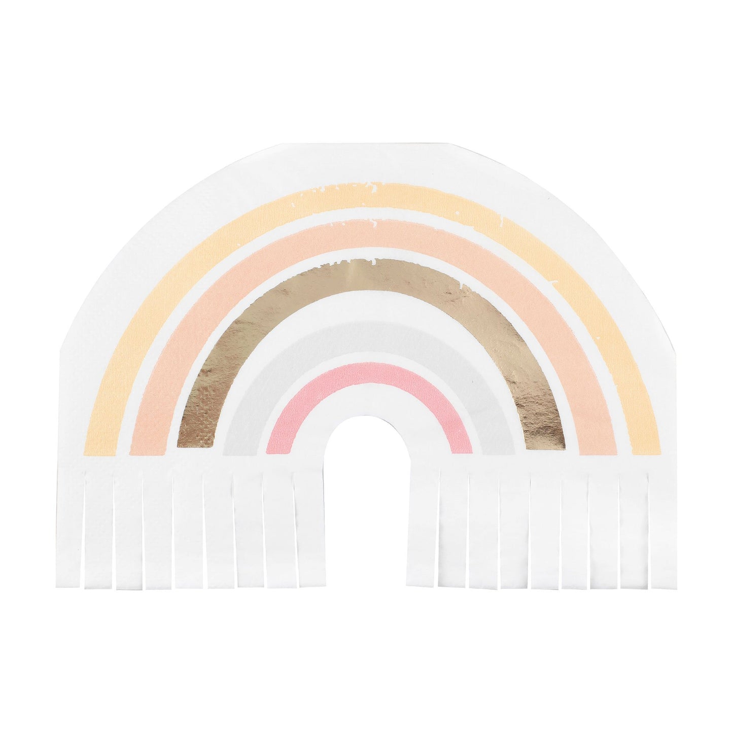 Happy Everything Napkins Rainbow Fringe Gold Foiled