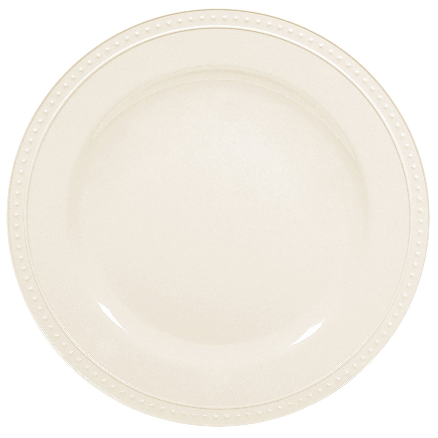 Premium Dinner Plate White with Beaded Rim