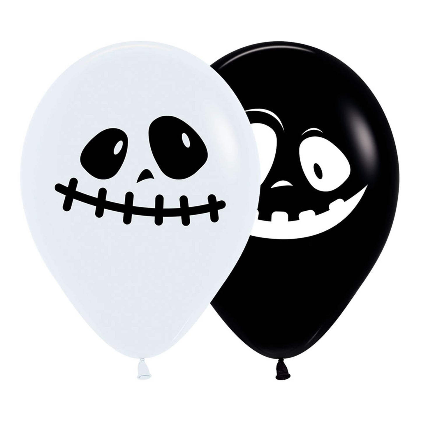 Sempertex 30cm Ghosts Black & White Fashion Latex Balloons, 12PK