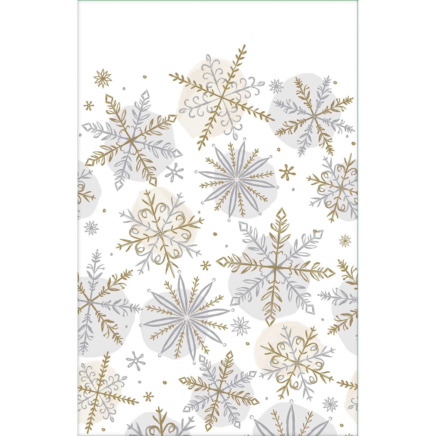 Shining Snowflakes Paper Tablecover