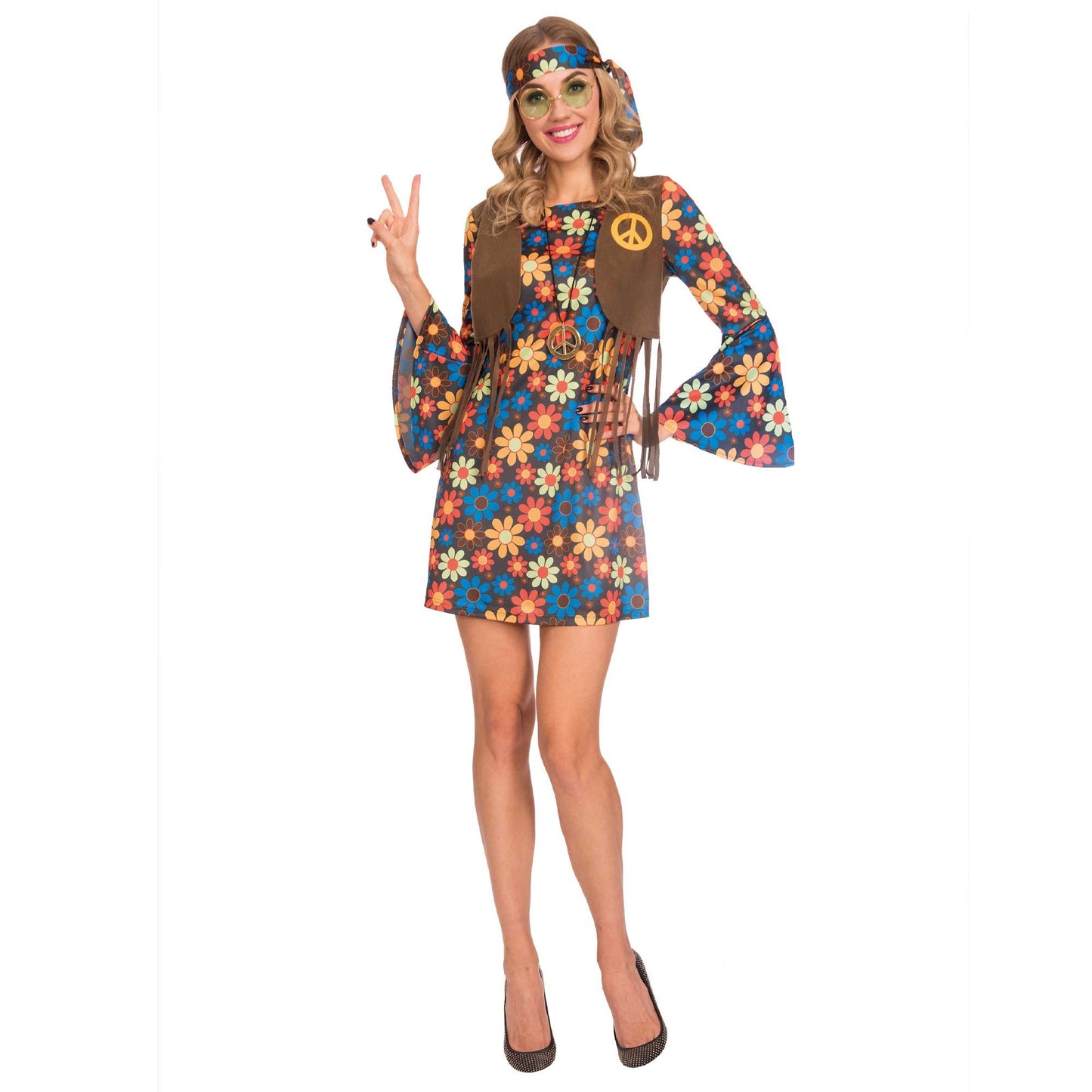 Costume Groovy Hippy Woman Size 10-12