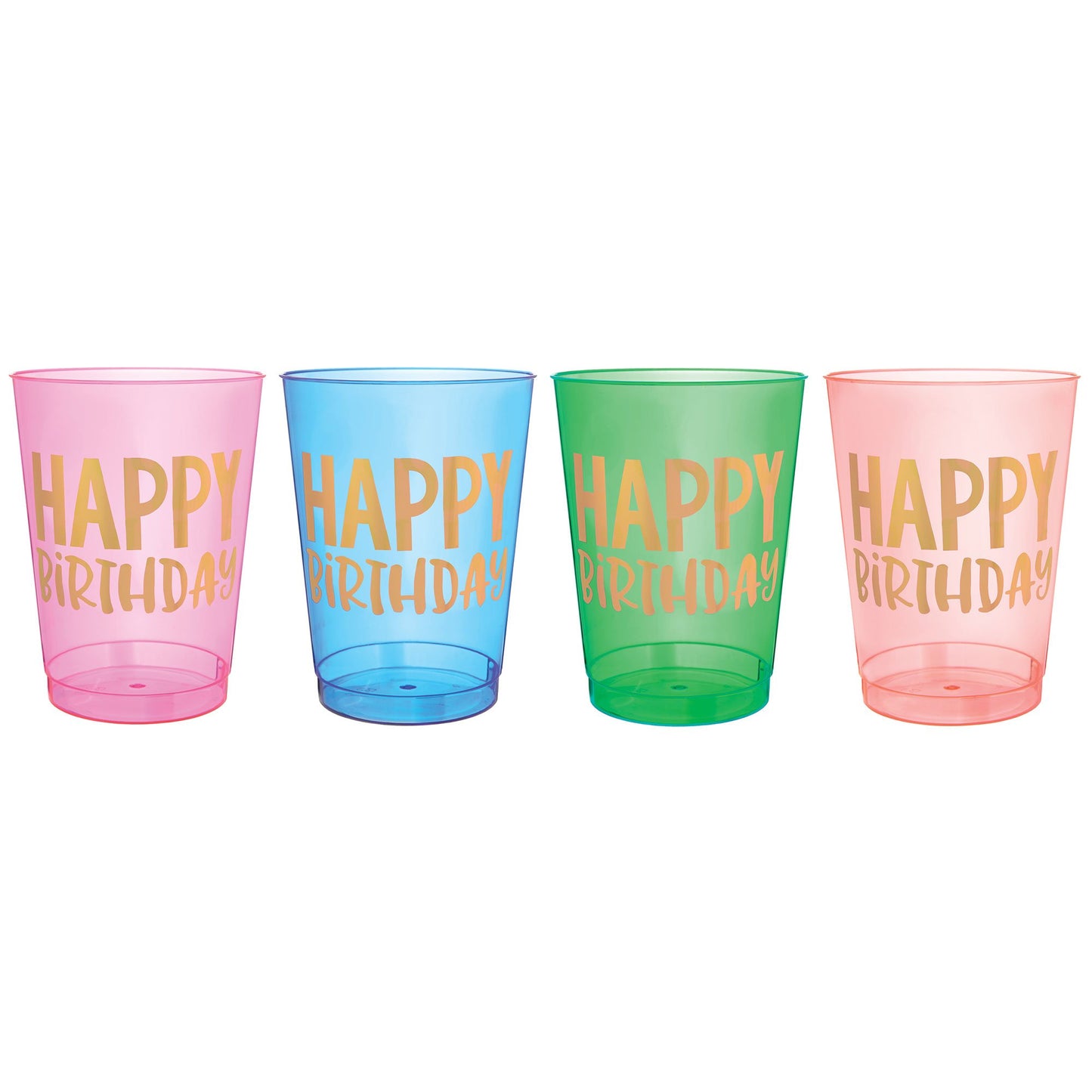 Happy Dots Happy Birthday Tumblers Hot Stamped Plastic 295ml