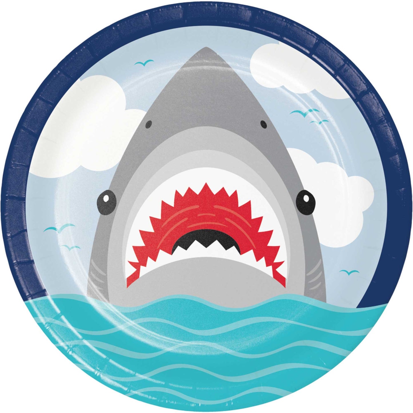 Shark Party Dinner Plates Paper 22cm