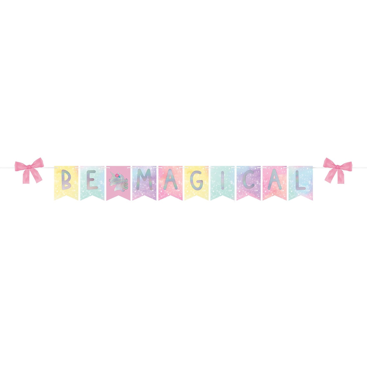 Enchanted Unicorn Ribbon Pennant Banner Be Magical