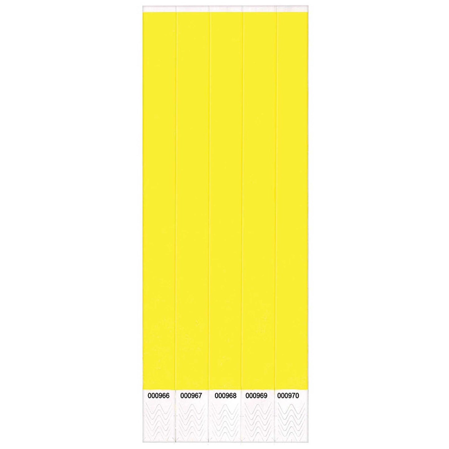 Wristbands Yellow Value Pack 50 Numbered Bands