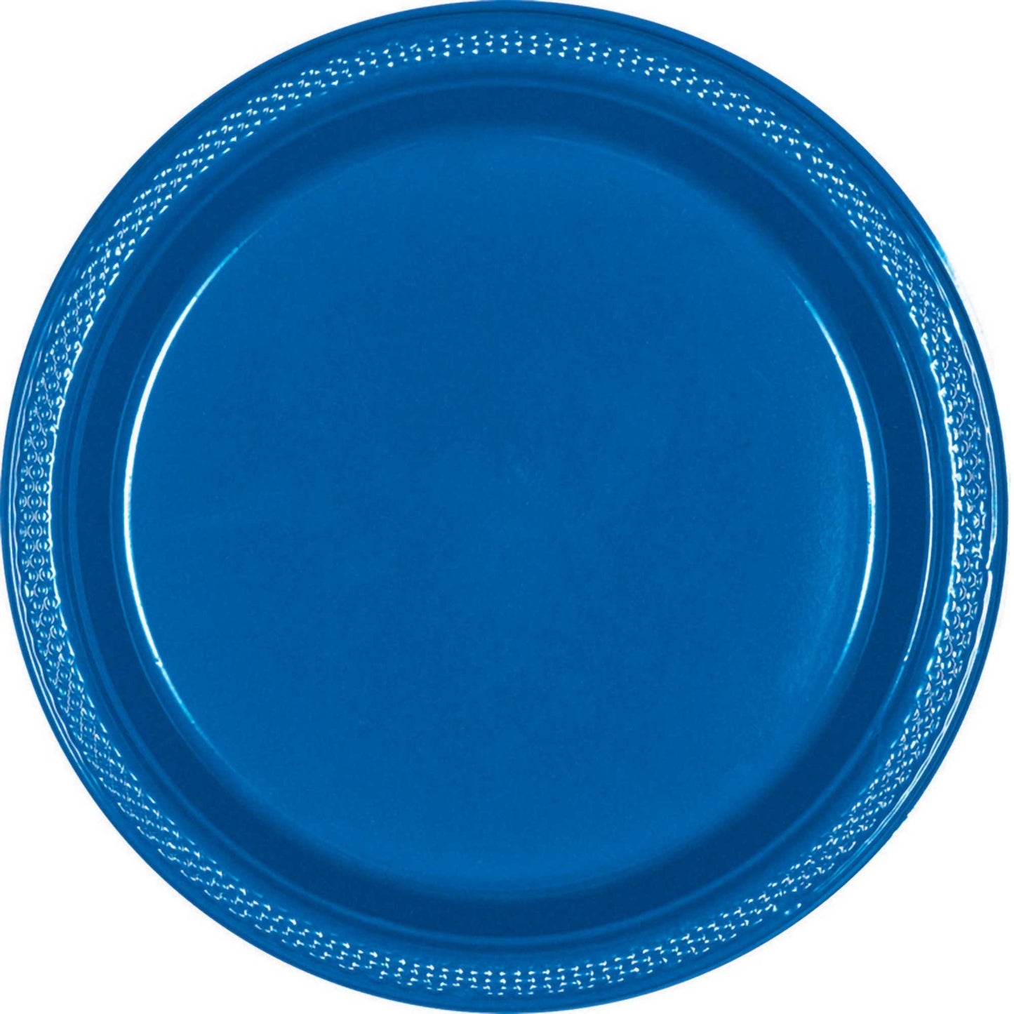 Premium Plastic Plates 23cm 20 Pack - Bright Royal Blue