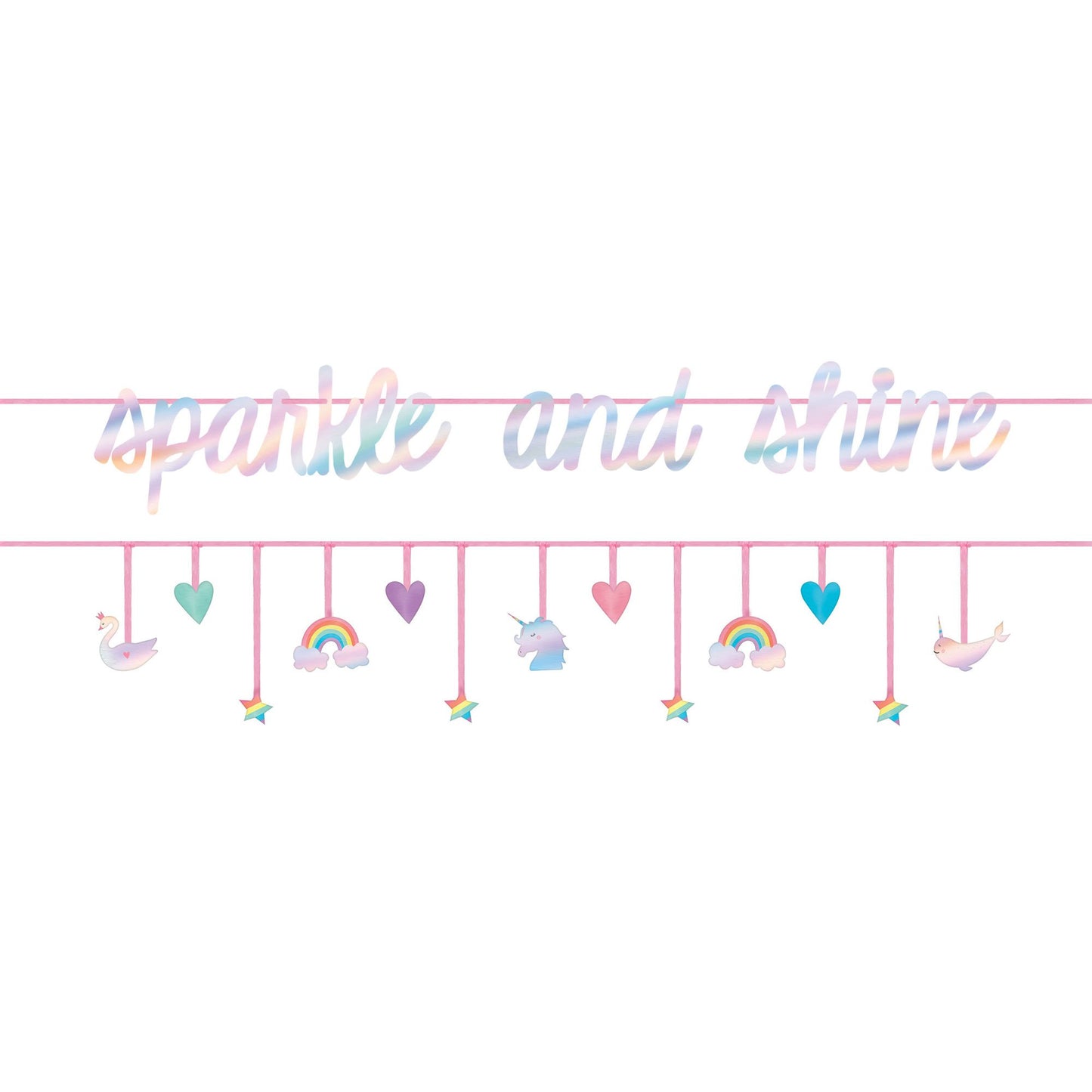 Magical Rainbow Birthday Banners Set