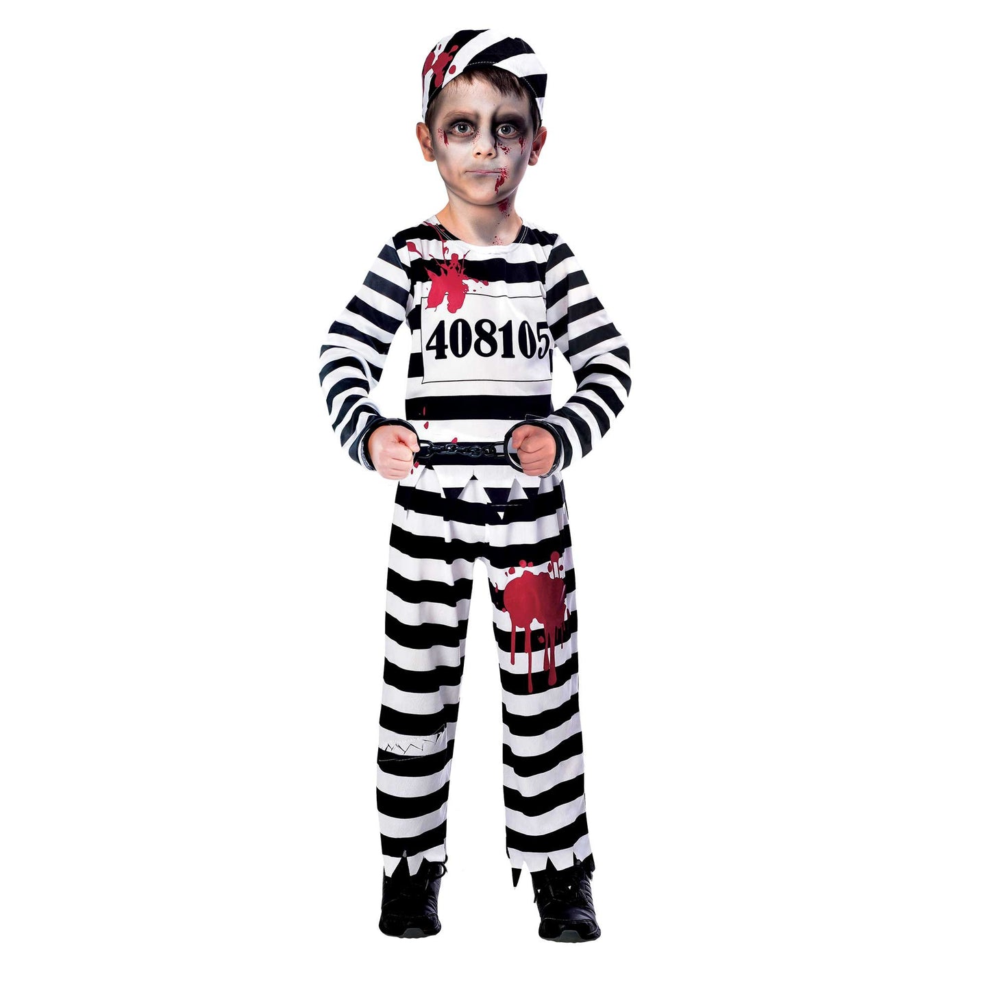 Costume Zombie Convict Boys 5-6 Years