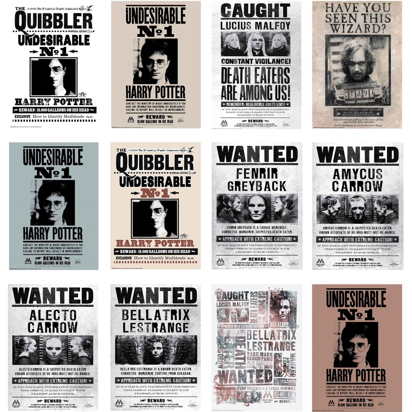 Harry Potter Halloween Wanted Posters
