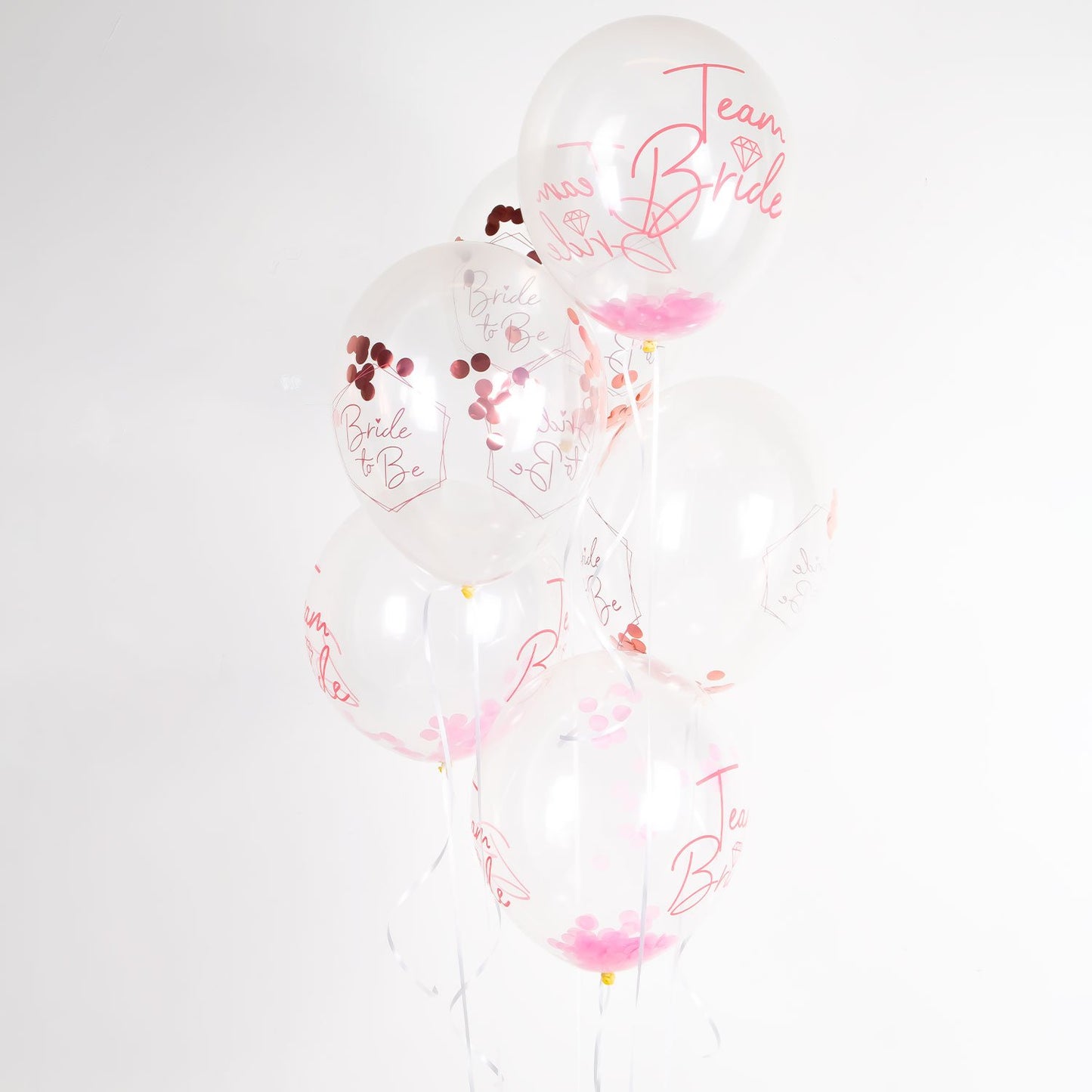Team Bride 30cm Latex Balloons with Confetti