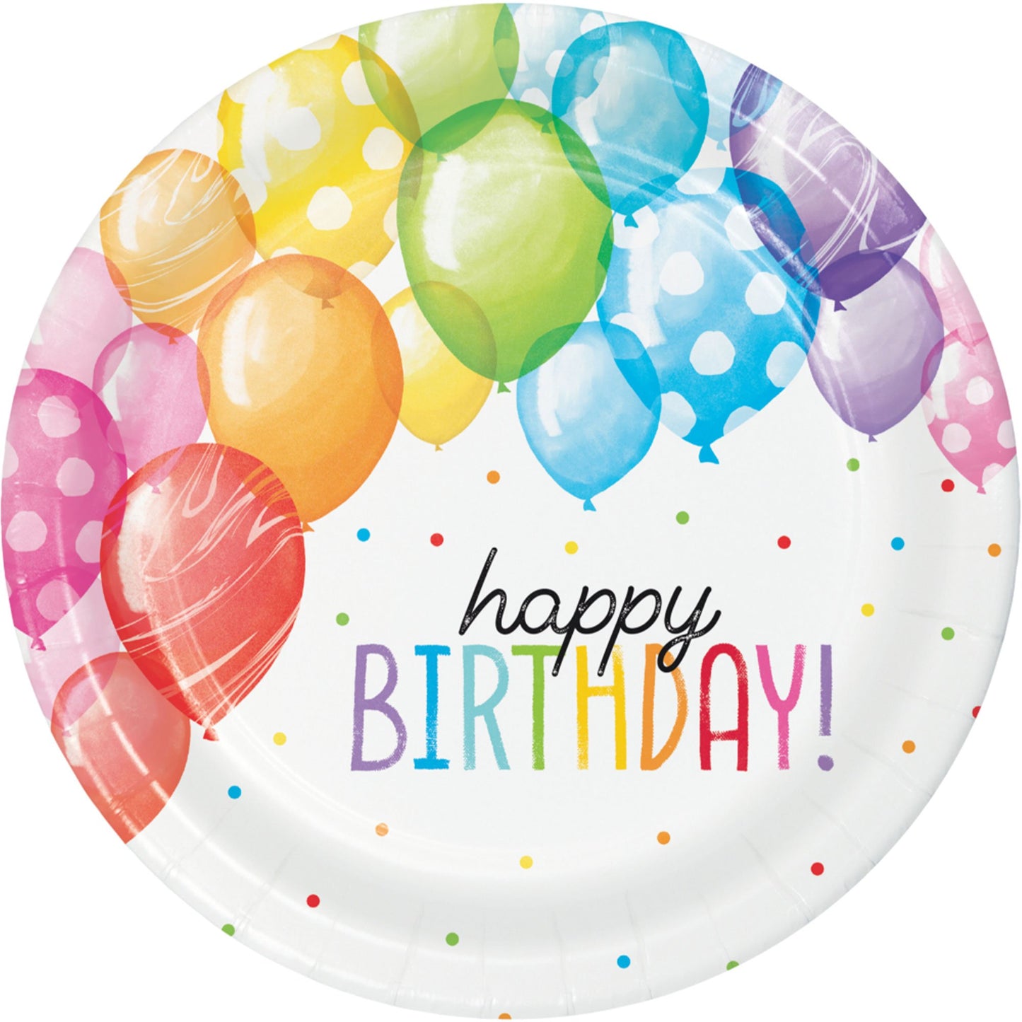 Balloon Bash Birthday Dinner Plates Paper 22cm
