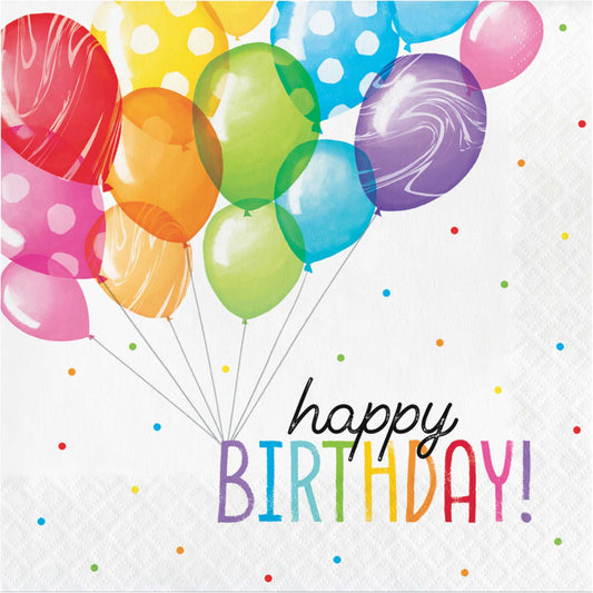 Balloon Bash Birthday Lunch Napkins