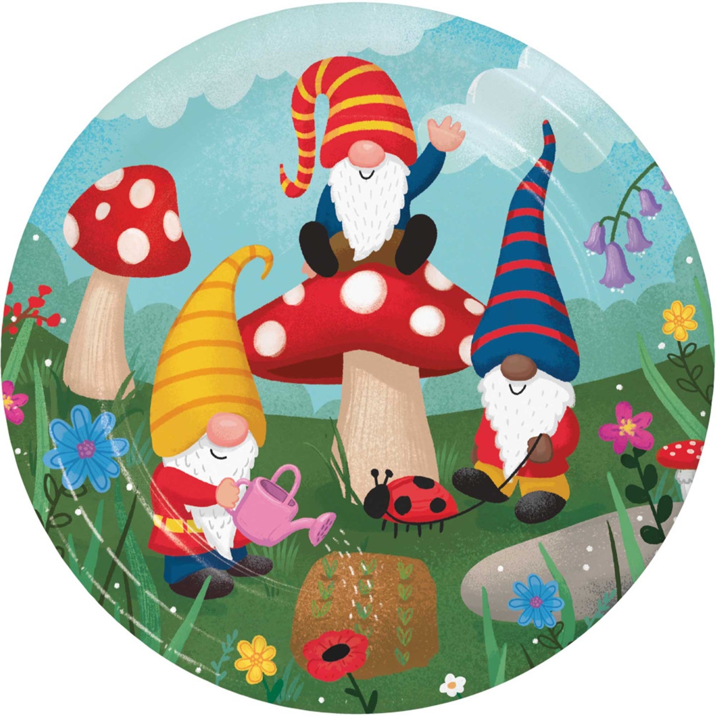 Party Gnomes Dinner Plates Paper 22cm