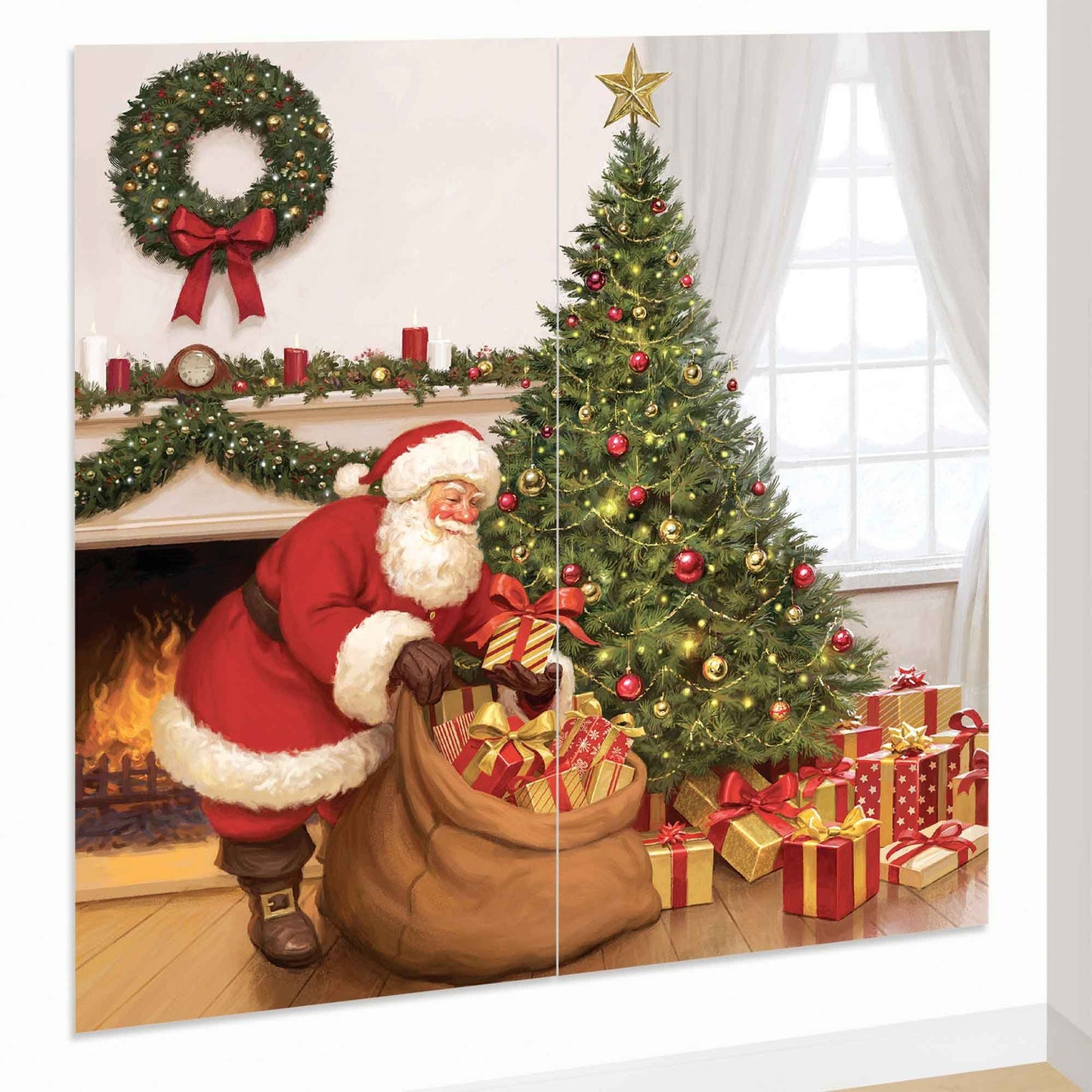 Santa Claus Scene Setters Wall Decorating Kit