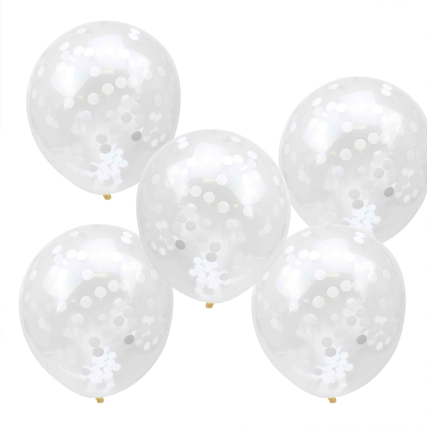 Rustic Country 30cm Latex Balloons & Confetti White