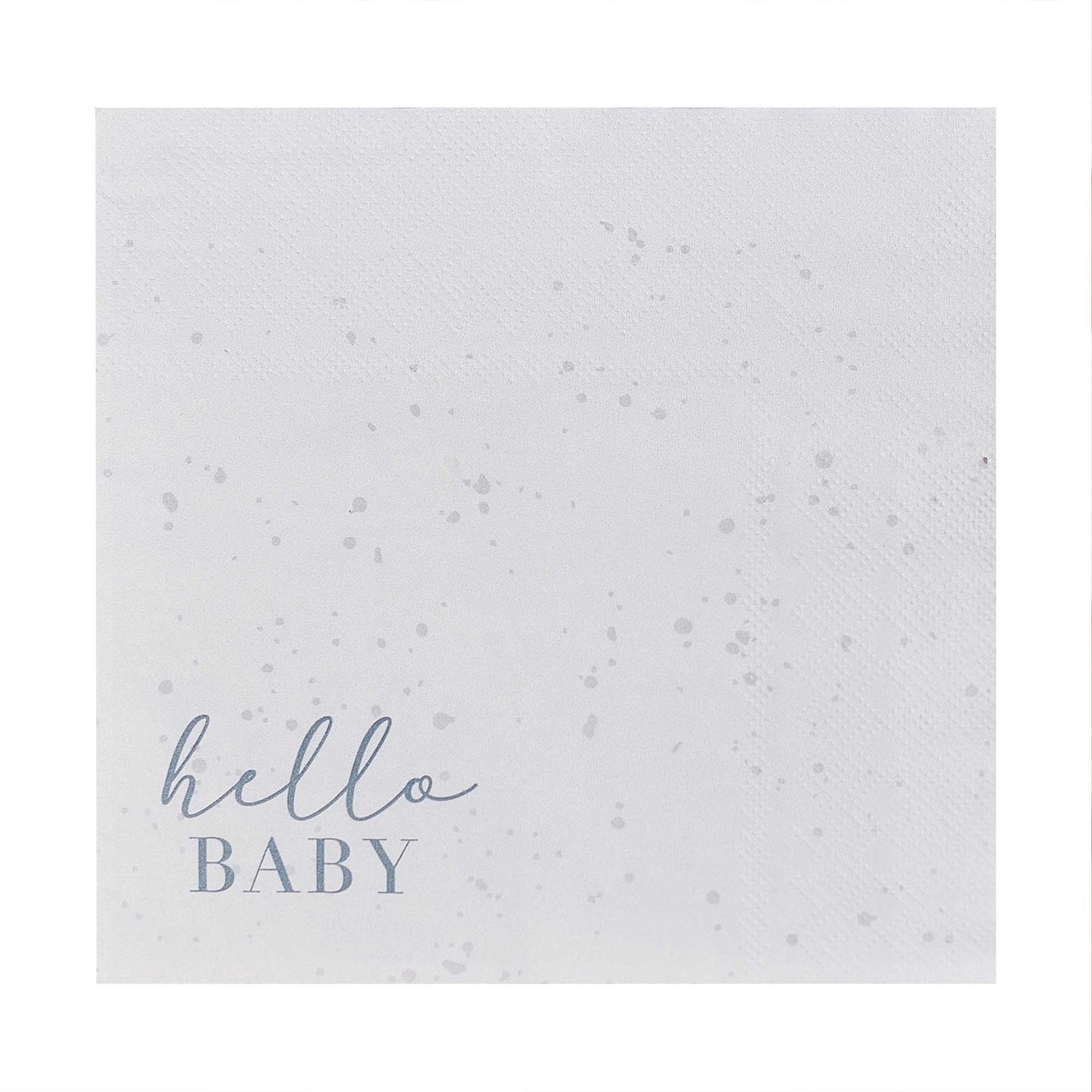 Hello Baby Napkins Cloud & Speckle Cream & Grey