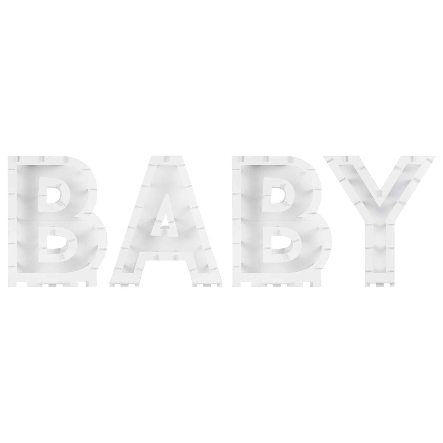 Hello Baby Balloon Mosaic Baby White