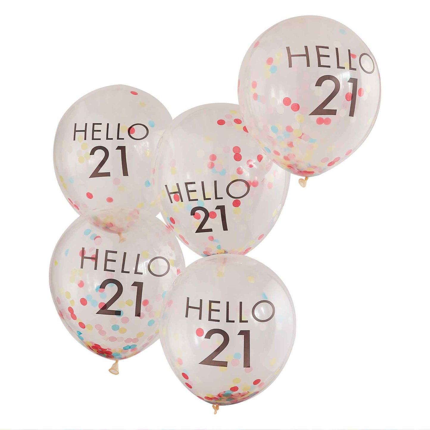 Mix It Up 'Hello 21' 30cm Balloons Brights
