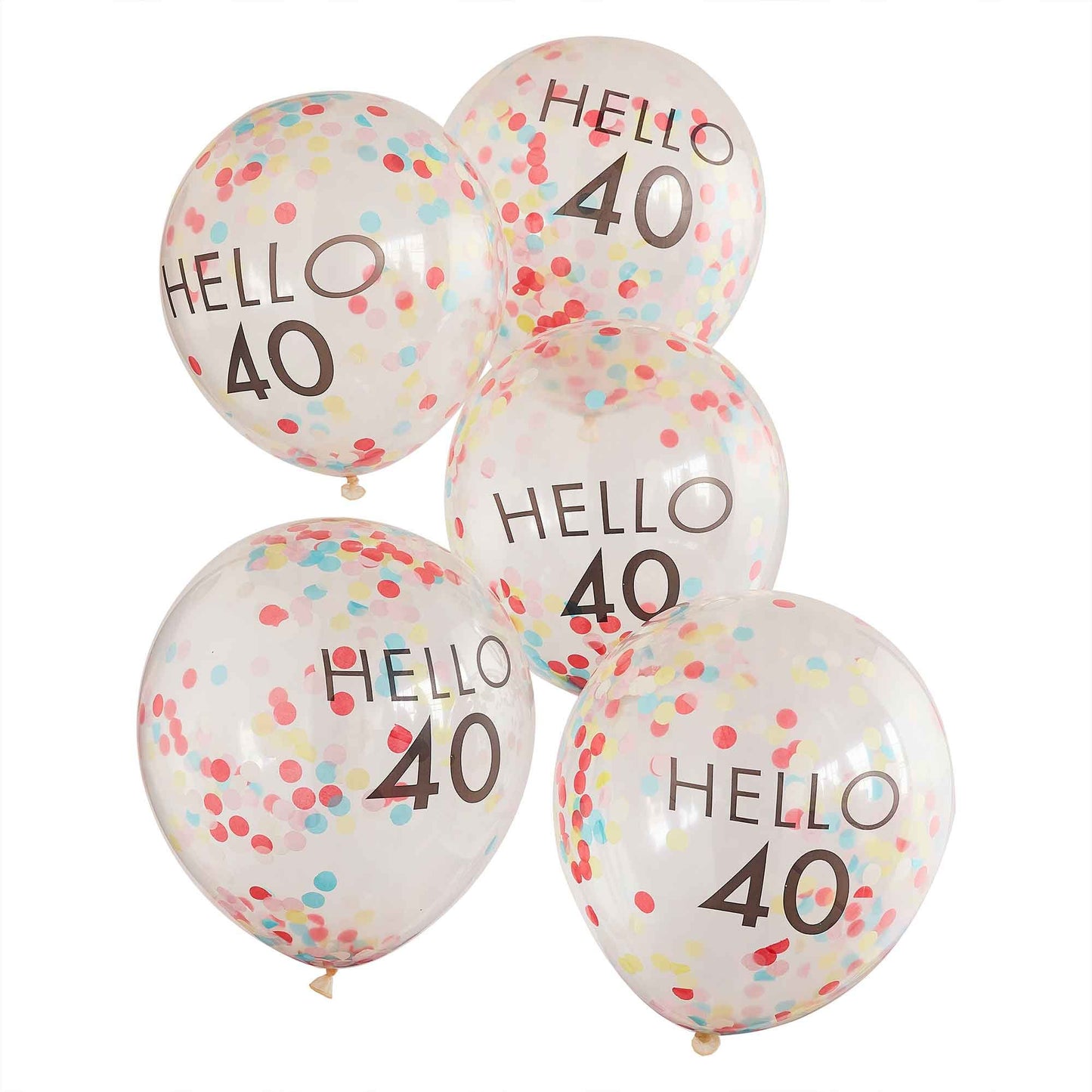 Mix It Up 'Hello 40' 30cm Balloons Brights