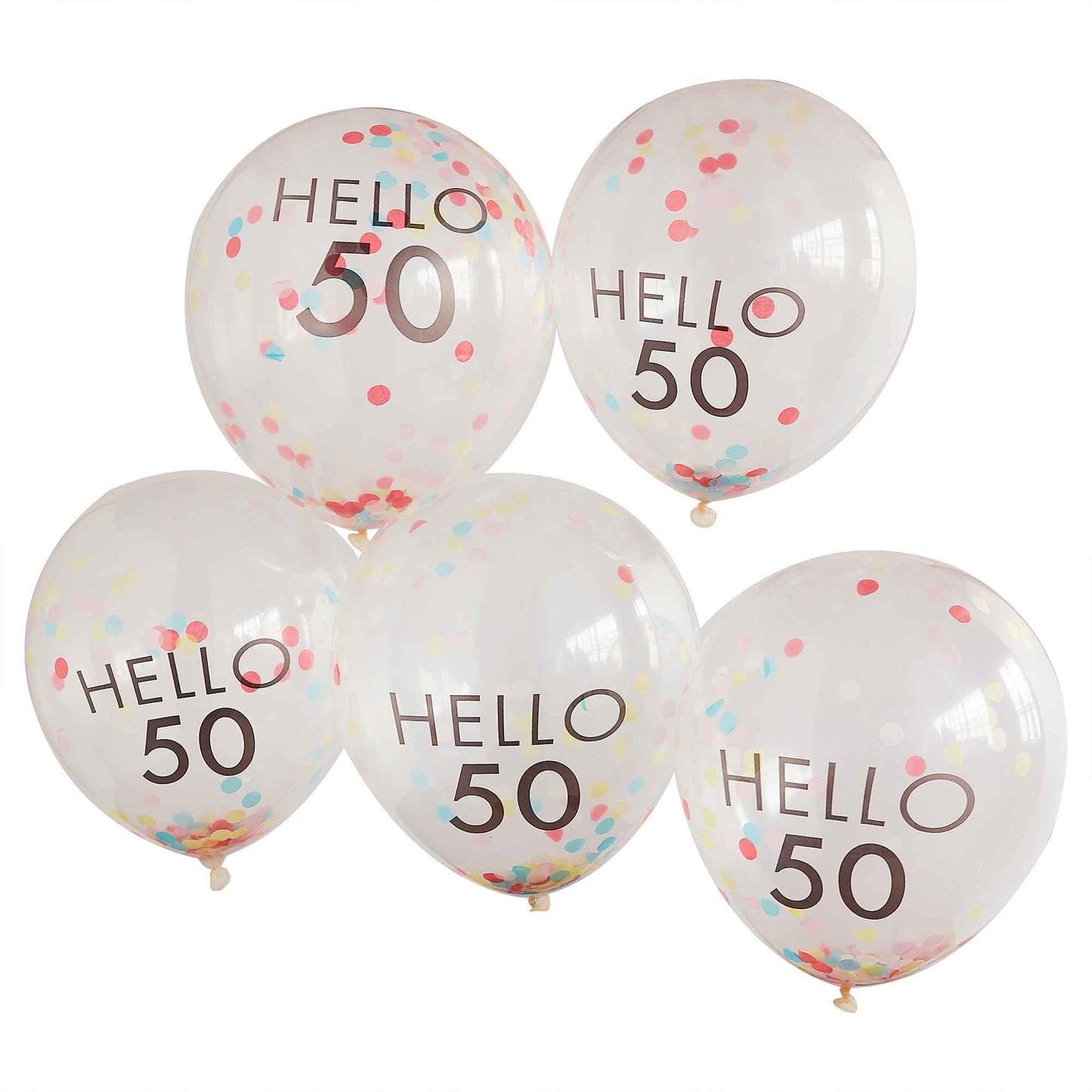 Mix It Up 'Hello 50' 30cm Balloons Brights