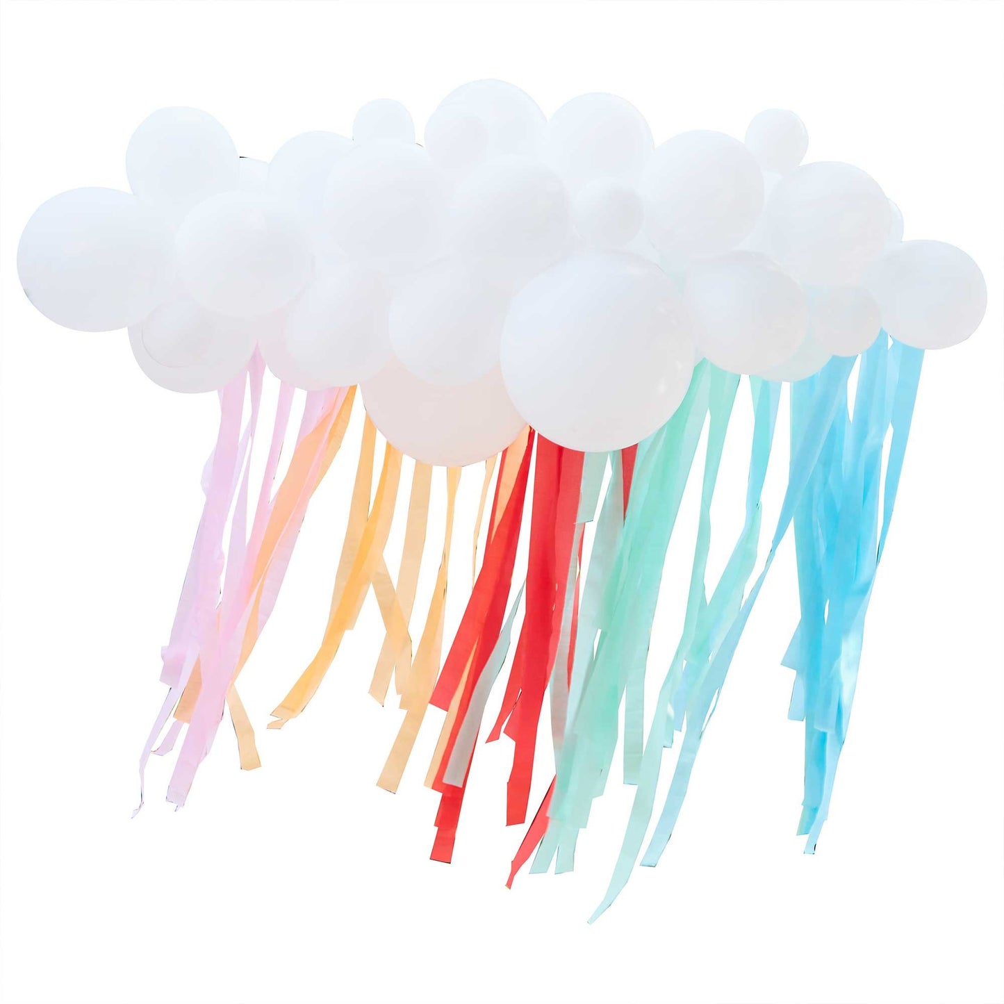 Mix It Up Balloon Backdrop Balloon Garland & Streamers White & Brights