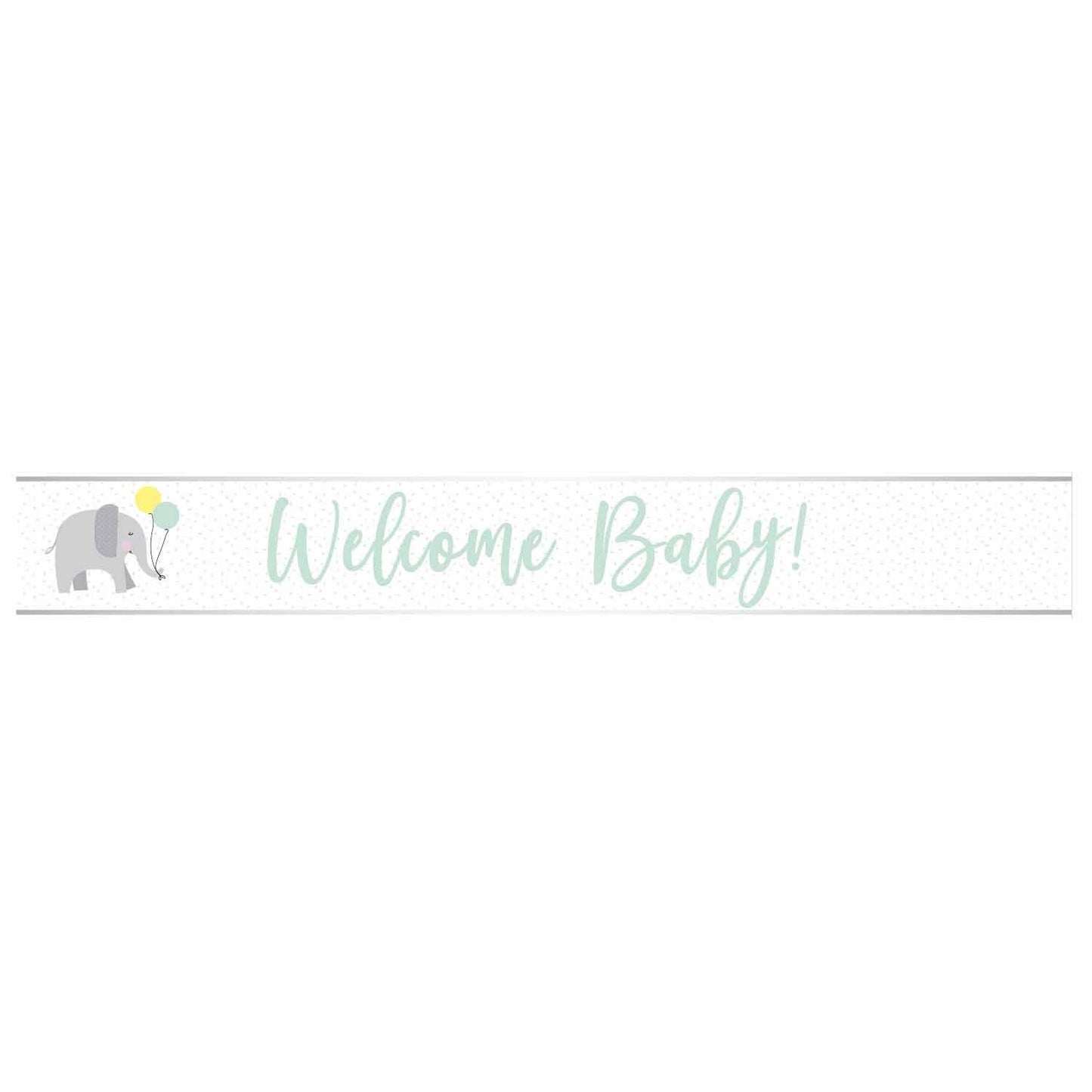 Banner Welcome Baby Blue Foil 2.7m