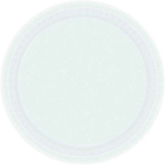Paper Plates 17cm Round 20CT FSC - Frosty White - No Plastic Coating