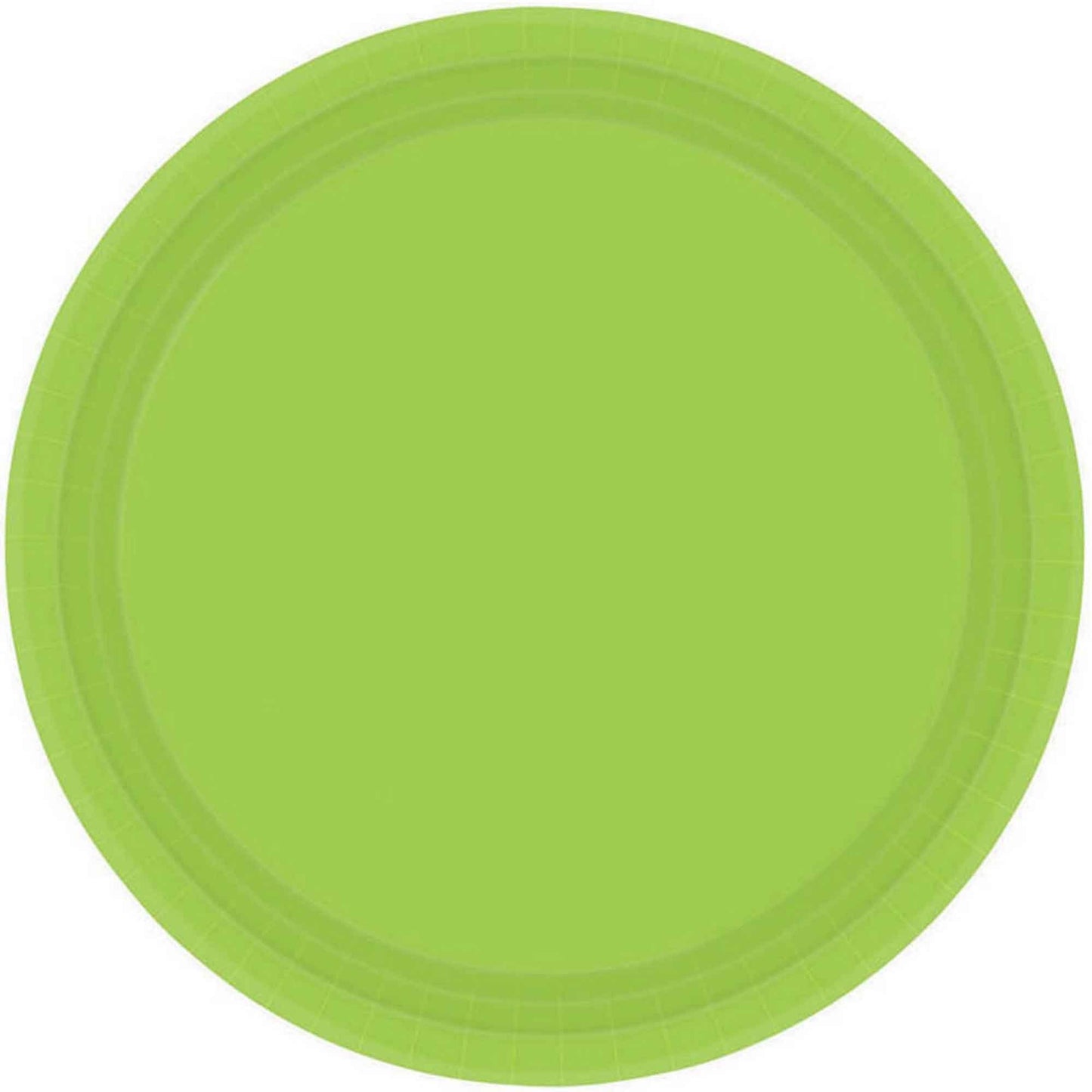 Paper Plates 17cm Round 20CT FSC - Kiwi - No Plastic Coating